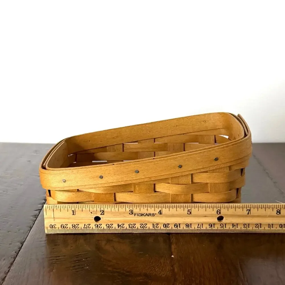 Vintage Longaberger Small Angled Basket | Handwoven American Basket